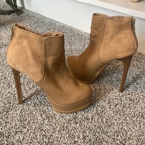 Nude boot heels